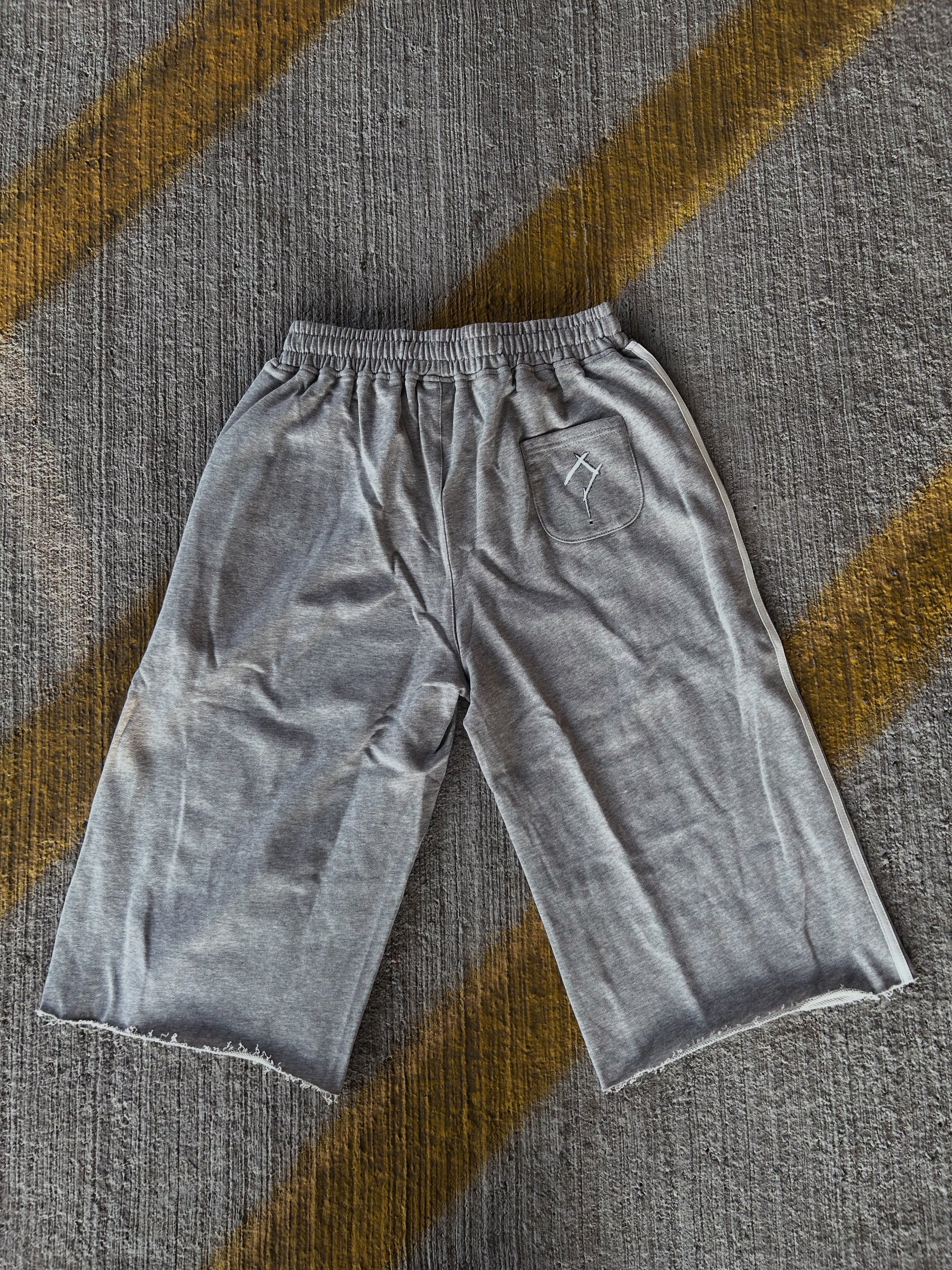 Grey WYKB Long Shorts (Oversized)
