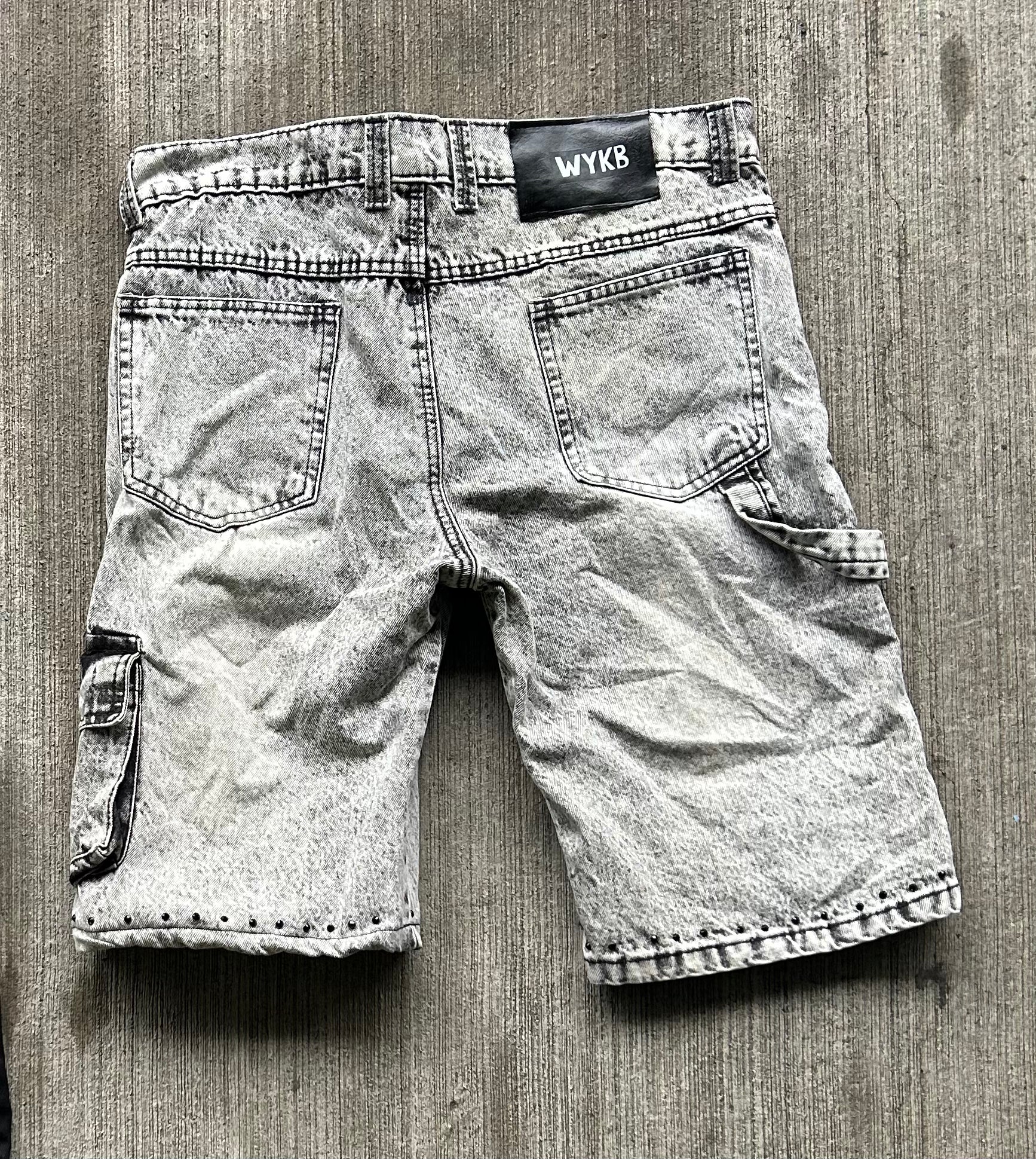 Grey Denim Shorts